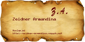 Zeidner Armandina névjegykártya